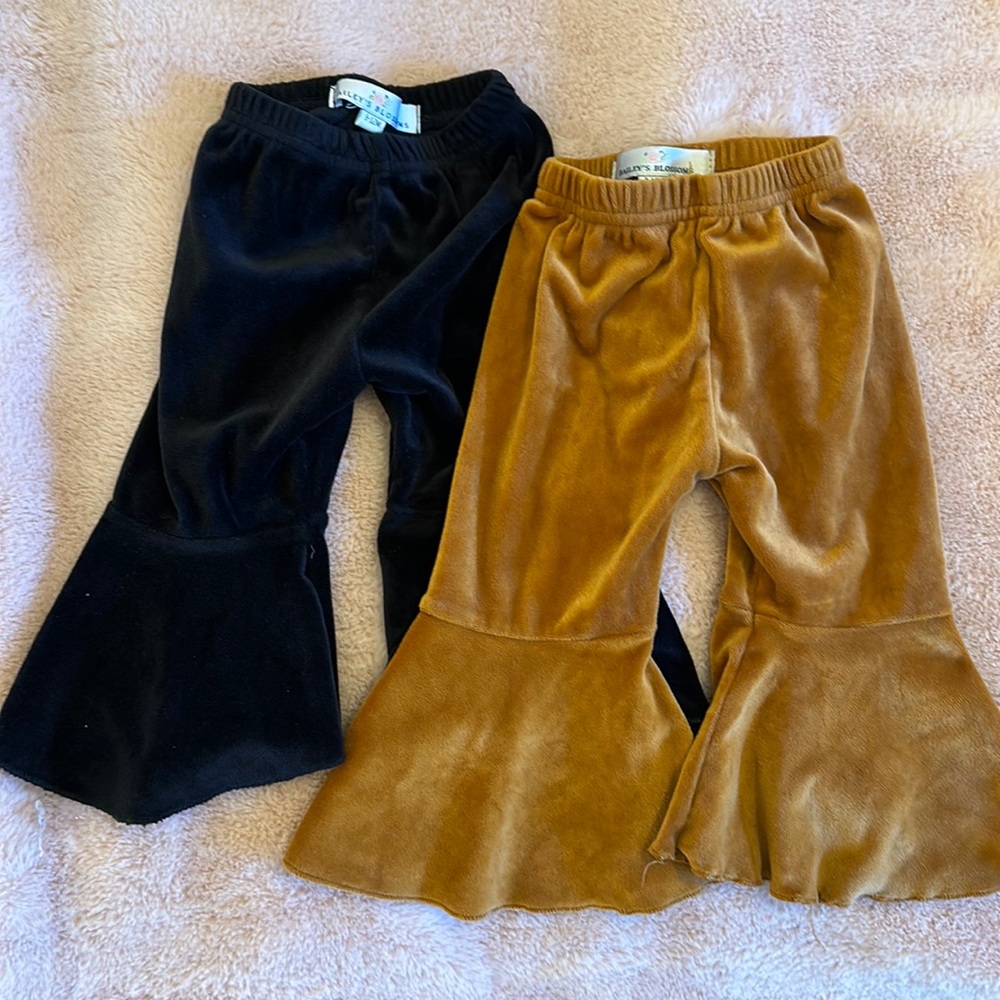 Baileys Blossoms velvet Bell Bottoms lot of 2